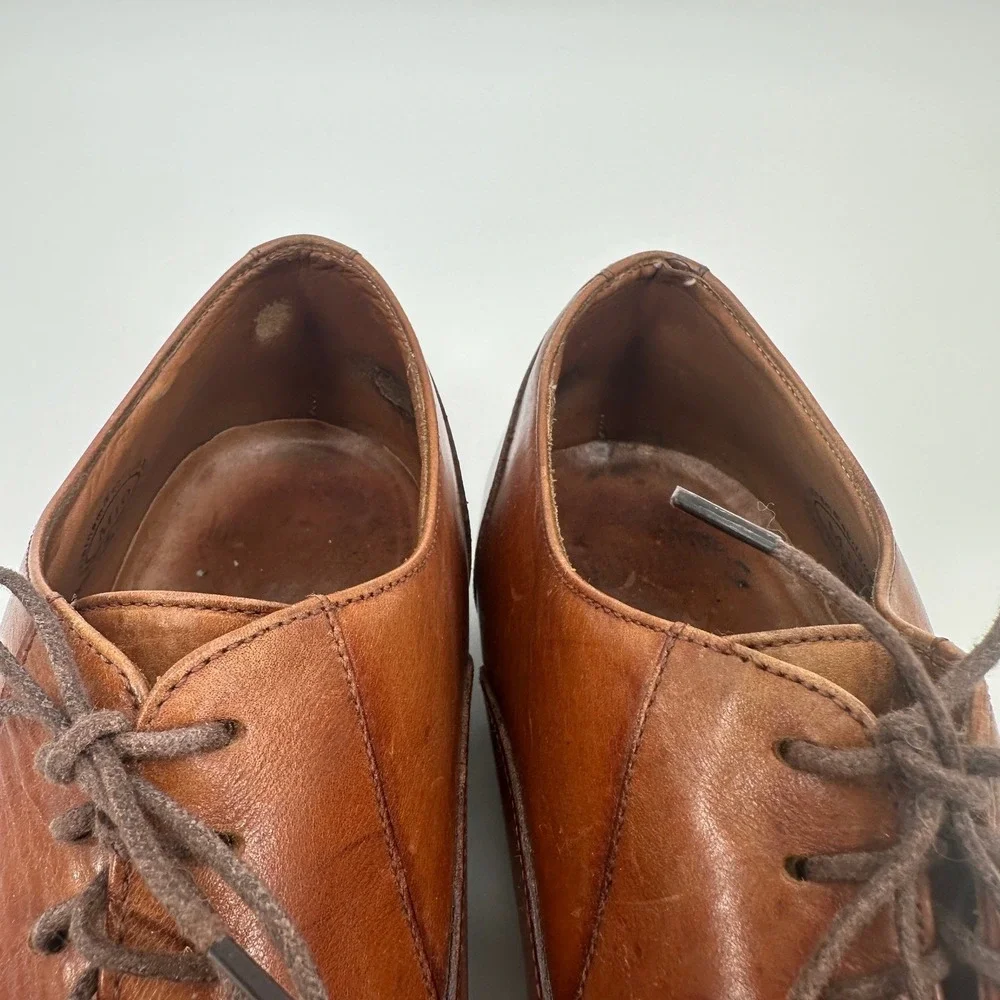 John Fluevog‎ Twin Turbine 211 Men Brown Leather Oxford Dress Shoes CA14 10M